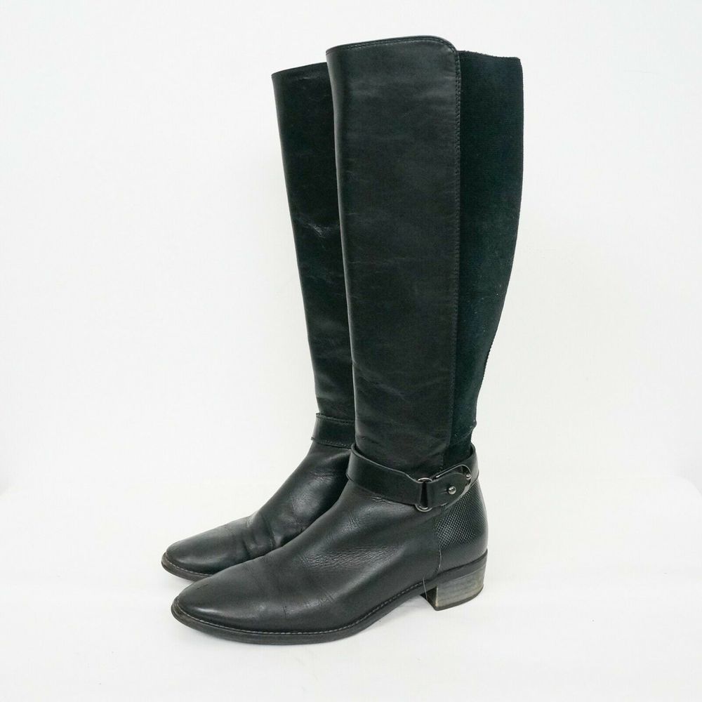 Aquatalia Olalla Leather Riding Knee High Boots